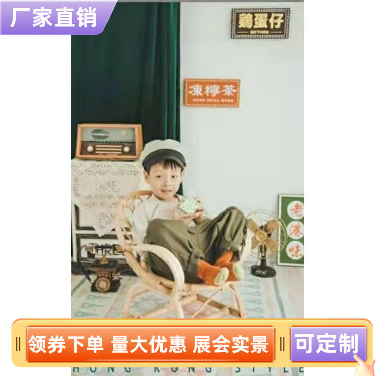 Children's live production studio decoration photo photo wedding shop 2021 new flash-free studio photo studio