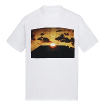 4UYES High Street sunset scenery sunset country Tide brand hip hop high street tide couple men and women round neck T-shirt short sleeve