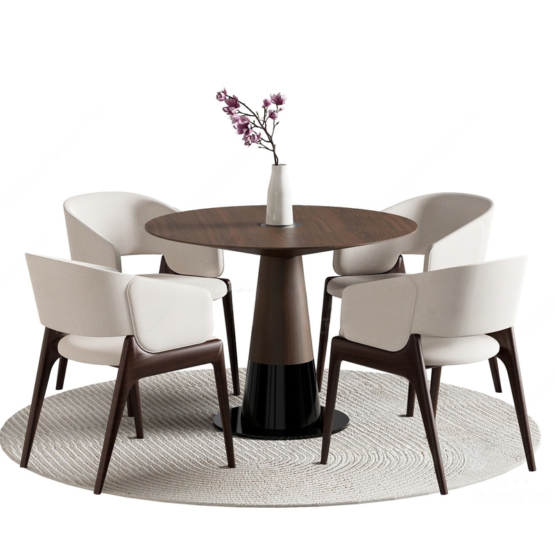 Modern Sales Office Negotiation Table and Chair Set, Hotel Clubhouse Beauty Salon Rest Area One Table and Four Chairs, Negotiation Reception Chair