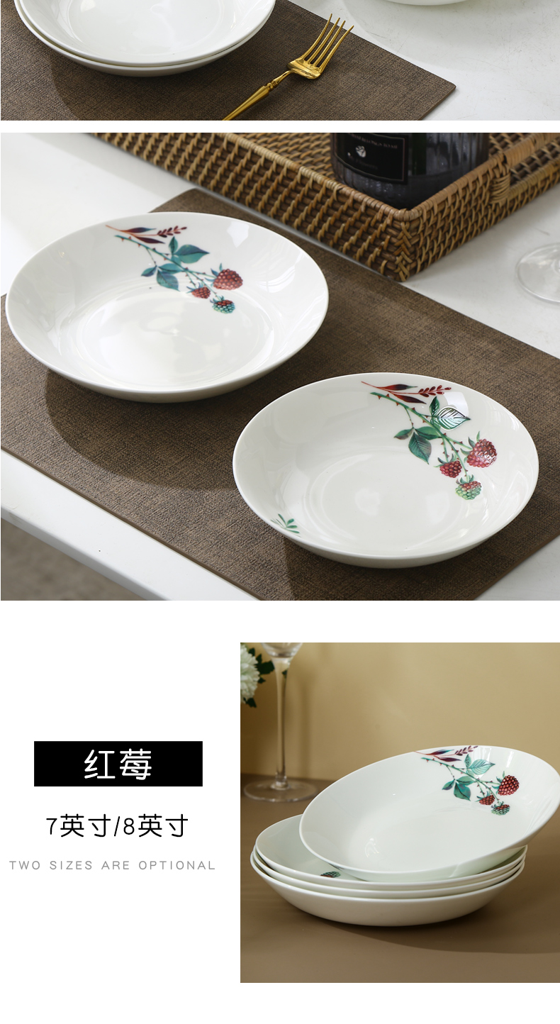 Garland creative ceramic plate dumpling soup plate Chinese style western - style food dish household ipads porcelain child 6 8 inch plates