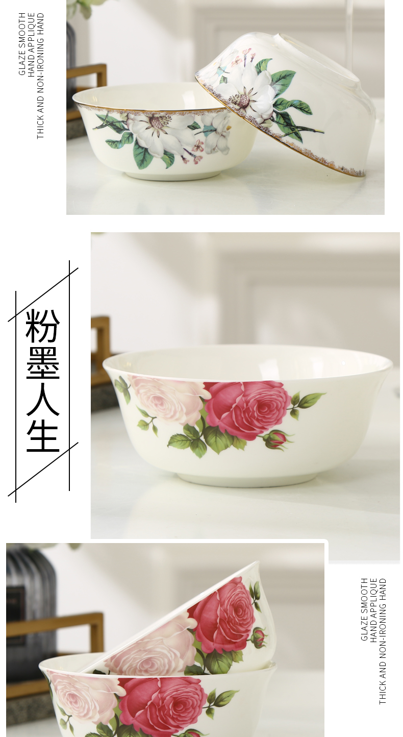 Garland ipads China rainbow such use 5 inches large rice bowls salads pasta creative household ceramics tableware soup porridge