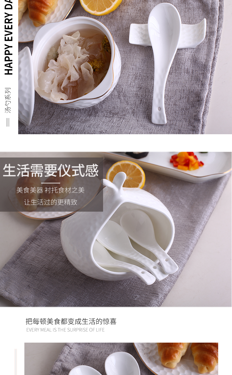 Garland ipads China relief spoon ladle size household spoon, small white up phnom penh is optional