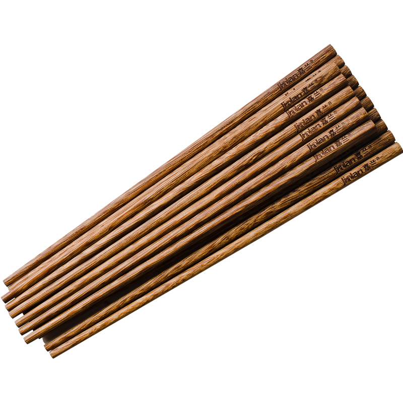 Garland wings 10 pairs of wooden chopsticks with household Japanese without lacquer idea for mahogany wood tableware family suits for