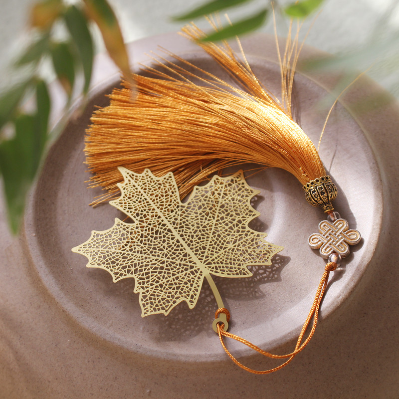 Brass Flow Su Leaf Vein Leaves Bookmark art students use Indus leaves four leaves Grass Gingko Biloba Gift Bookmark