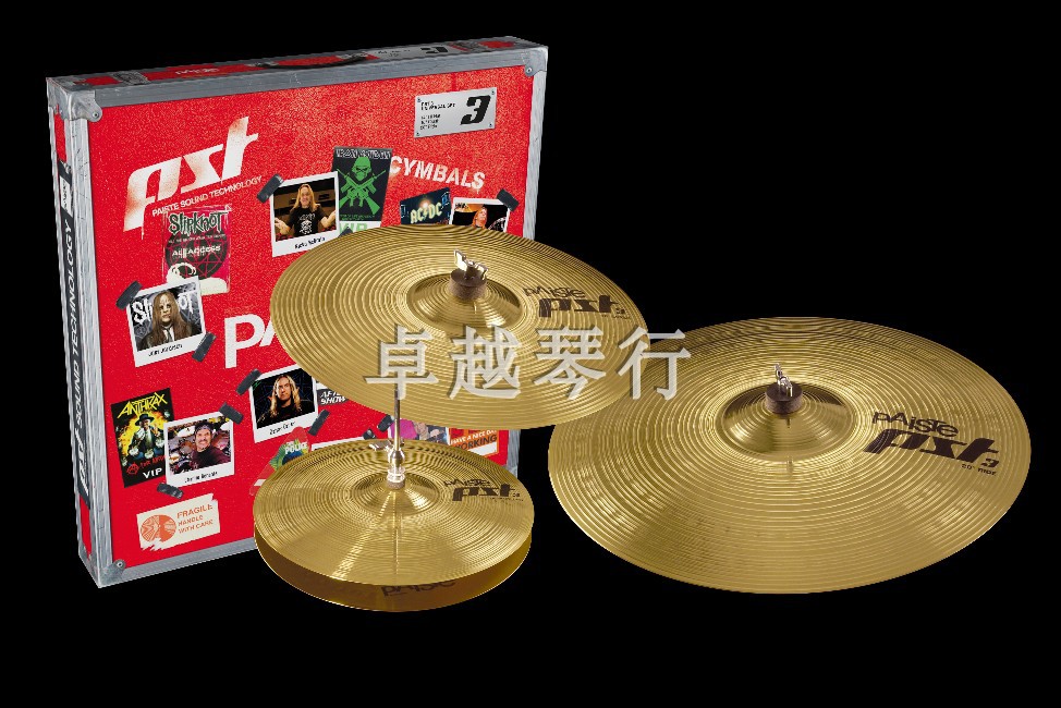German import Piest PST3 four pieces fitted with 14 14 16 20 20 inch PAISTE Sheets Par Excellence