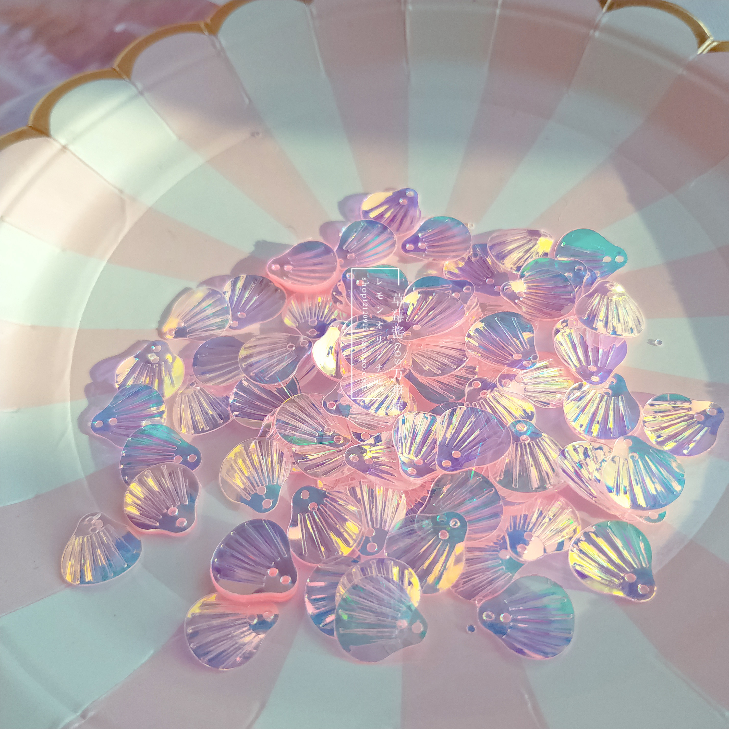 Hanfu Fish Scale Shell Eye Makeup Bright Sheet Girl Hearts Mesh Red Fairy Eye Corner Sticker Lolita Eye Decoration Sticker