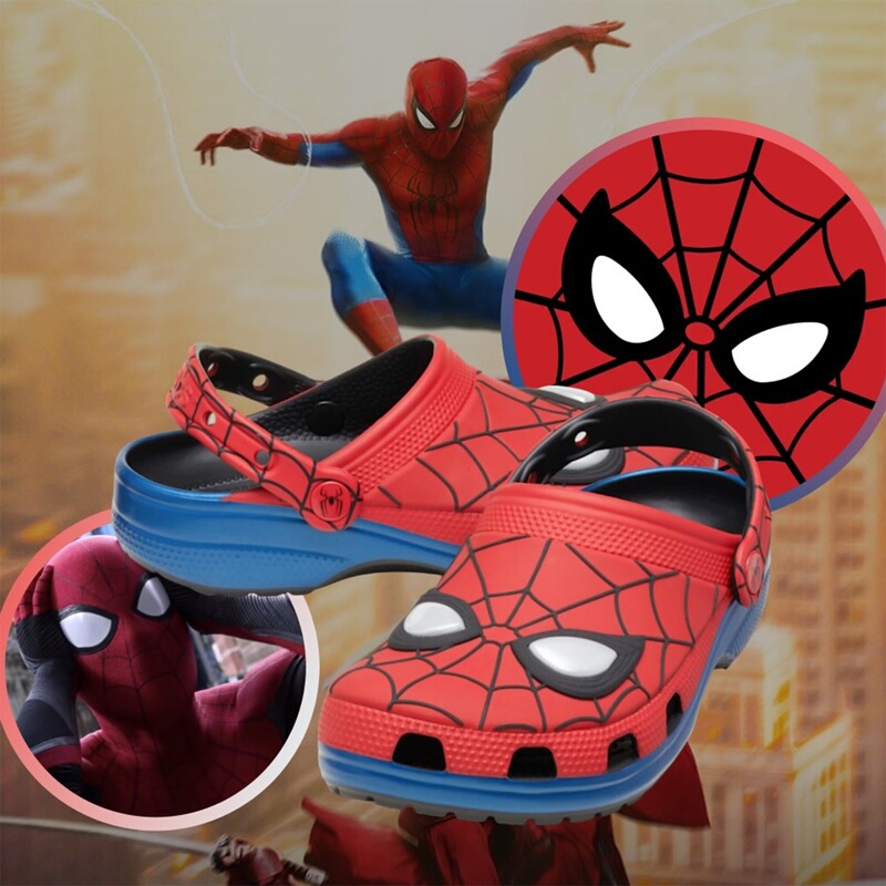 Crocs X Spider-Man Marvel Collaboration Spider-Man Clogs Sports Slippers