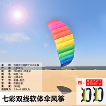 Sports Kite double-line beginner software rainbow umbrella soft double-line umbrella competitive double-line kite nylon umbrella good