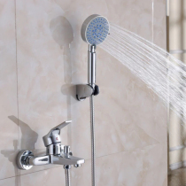 Faucet hot and cold shower faucet copper bathroom concealed triple faucet bathtub hot and cold water mixing valve shower set