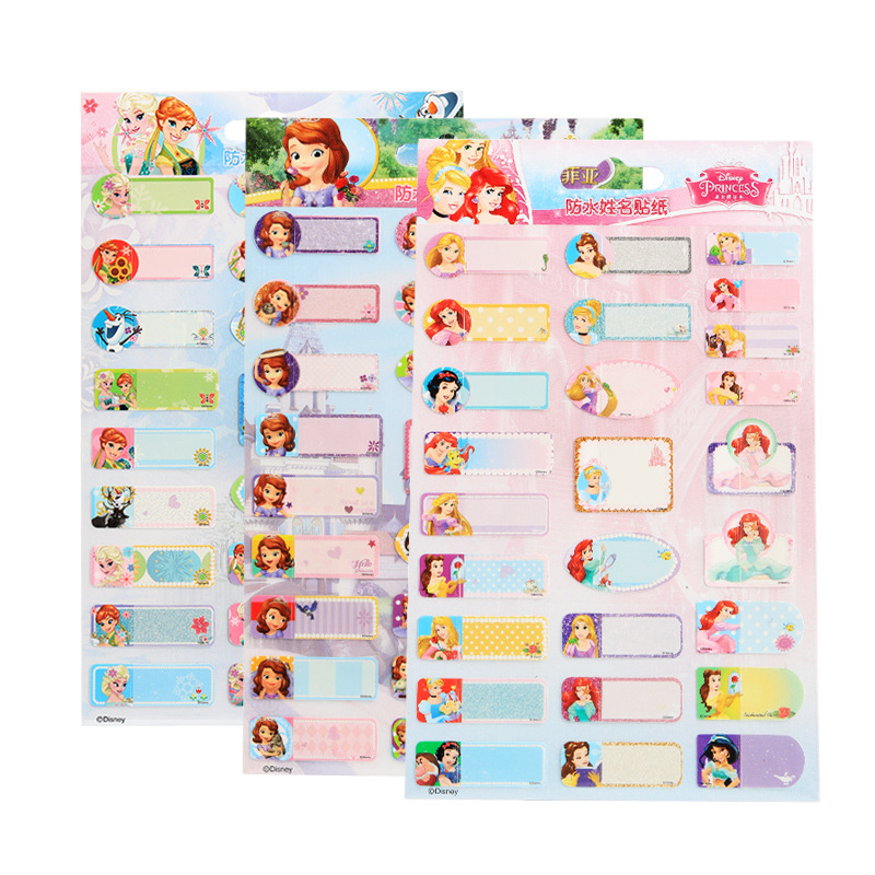 Waterproof Name Stickers Children's self-adhesive Handwritten name Stickers Cute Cartoon label stickers for kindergarten baby books