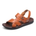 Giày sandal nam đế xuồng da đế bằng thoáng khí mùa hè bằng da mới giay nam Sandal
