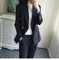 Hong Kong Chao brand suit suit womens spring and autumn Korean version of self-cultivation casual fashion British style small suit coat womens clothing