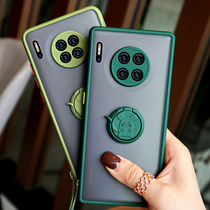 Huawei mate30 mobile phone shell full package camera protection mate30pro hit color button frosted mate30Epro anti-fall silicone sleeve creative magnetic suction bracket m30 upscale net