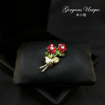 308 upscale retro - small flower brooch - needle fine clothes sweater and pin accessories scarf button