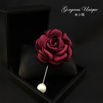 Color chao beauty fabric burned flowers with bras needle female high-end luxury chest flower atmosphere simple accessories 610