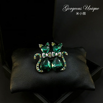 High-end cat brooch temperament corsage Korean pin coat coat fashion women luxury atmospheric accessories 317