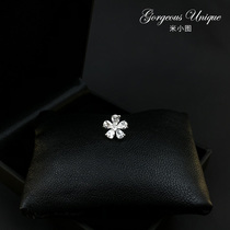 358 Mini small clasp flash Diamond zircon flower fixed clothes pin simple cute anti-light brooch