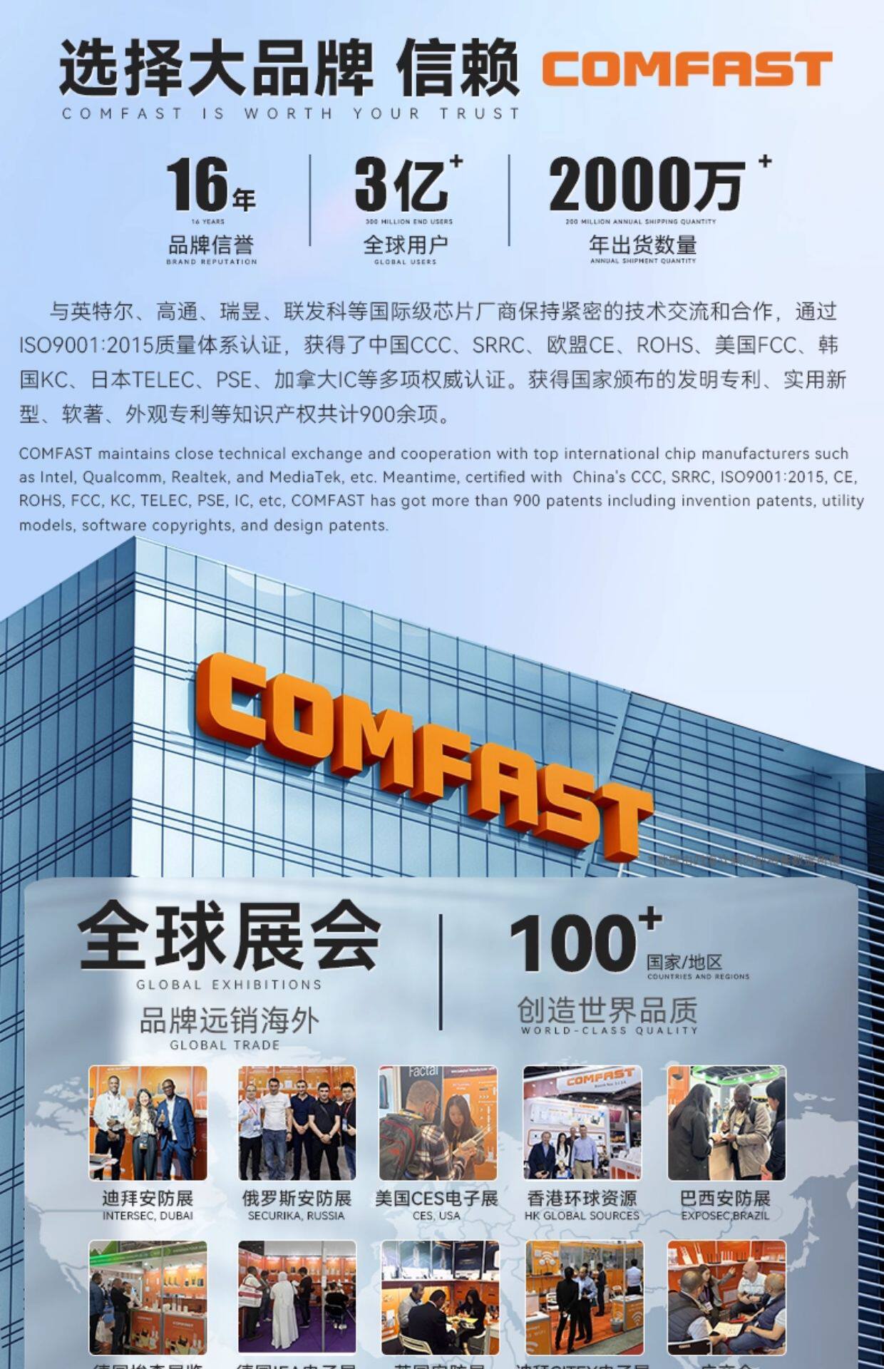 Сетевой мост comfast无线网桥室外大功率900m速率5.8g千兆网口10公里超远距离传输监控可用点对点桥接中继ap发射cf-319a