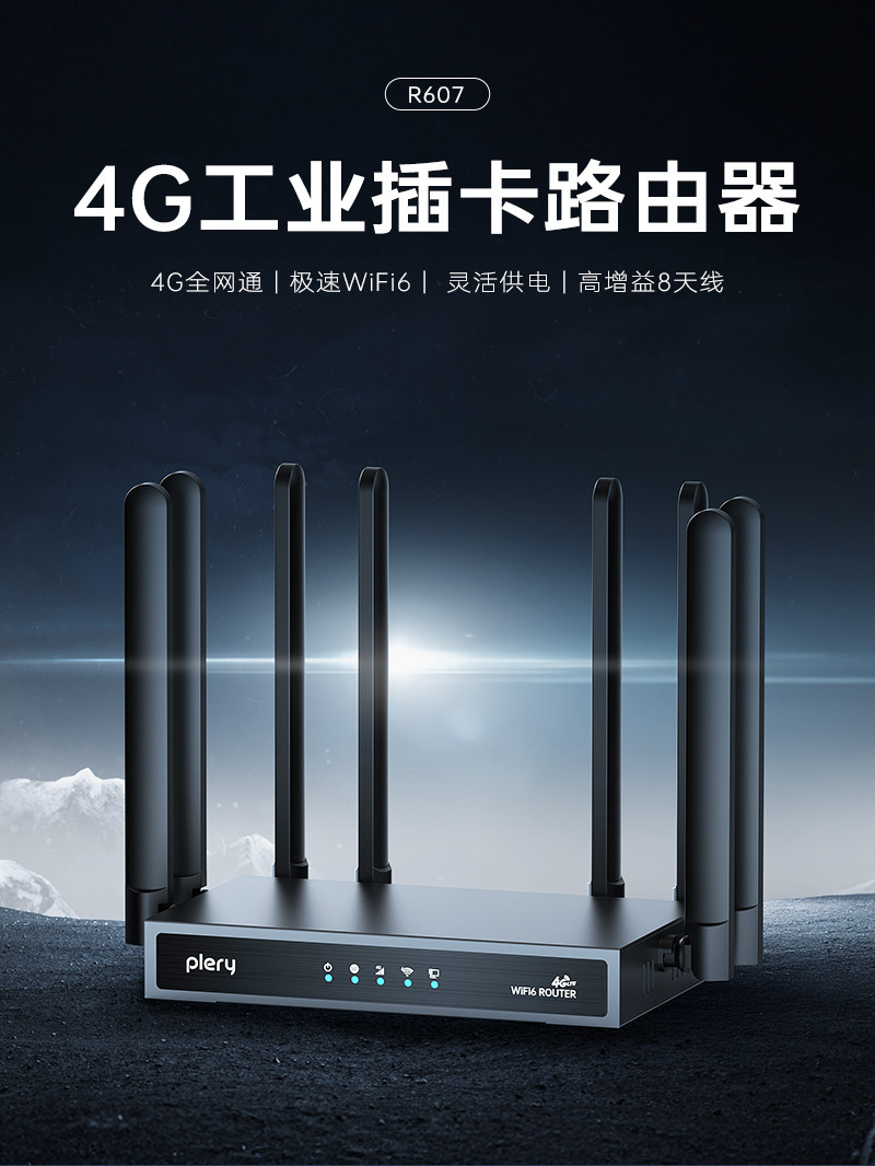 Plery 4g Plug-In Router Industrial-Grade Wifi 6 Enhanced with 8 Antennas, Wall-Penetrating, Can Insert Sim Card, 4g to Wifi, Converts to Wired, Compatible with China Telecom, China Unicom, China Mobile, Cpe, Broadcast, Lte, Full Network Compatibility, Cat4