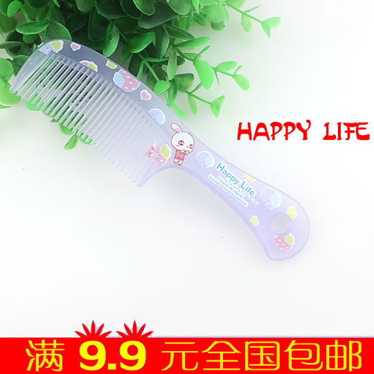 Exquisite children adult cute cartoon comb Fine tooth massage plastic comb Anti-static baby comb