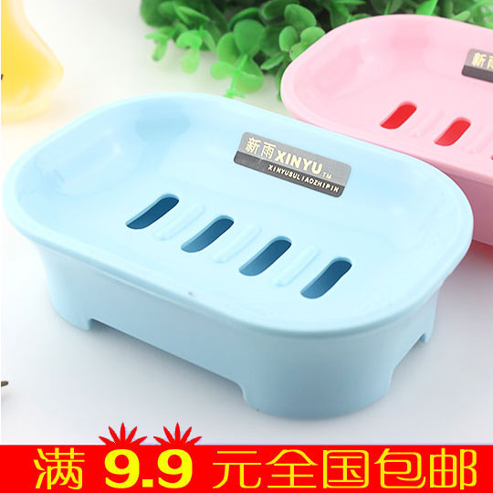 Creative Plastic Thickened Double Layer Soap Box Drain Soap Case Non-slip Bathroom Soap Box Multicolored Large Underwear Box