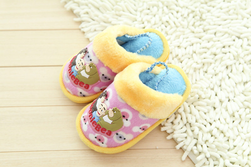 Pantoufles enfants en suède pour hiver - Ref 1021076 Image 7