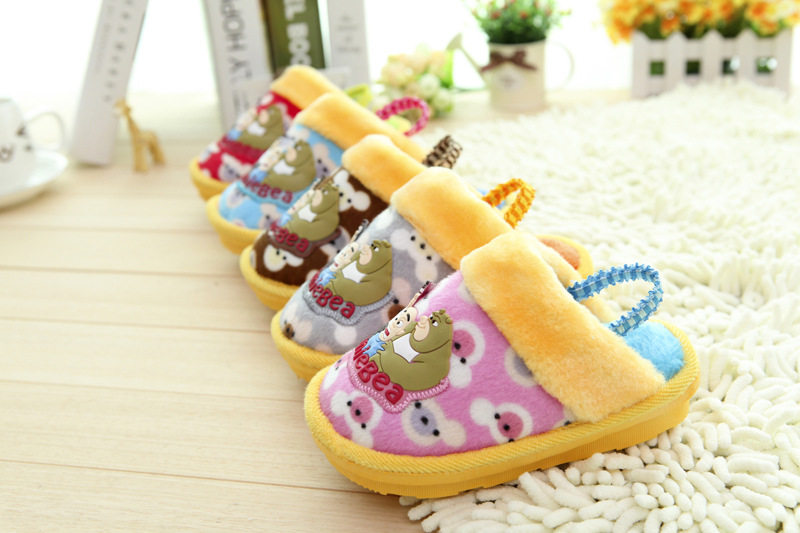 Pantoufles enfants en suède pour hiver - Ref 1021076 Image 19