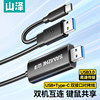 Shanze Usb3.0 Data Transfer Cable Male-To-Male Computer Data Transfer Type-C Laptop Shared Keyboard Mouse Desktop Connection Cable File Copy Transfer Dual-Head USB Online Data Cable Transmission
