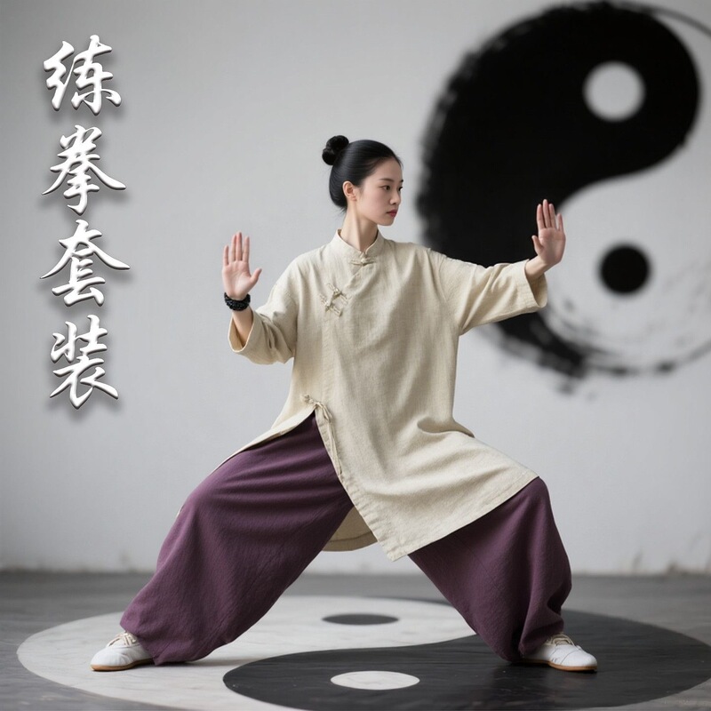 New Chinese-Style Loose-Fitting Diagonal Placket Tie-Up Tea Robe Shirt 2026 Spring and Autumn Model Morning Exercise Tai Chi Dragon Dance Suit for Men and Women New Chinese-Style Loose-Fitting Diagonal Placket Tie-Up Tea Robe Shirt 2026 Spring and Autumn Model Morning Exercise Tai Chi Dragon Dance Suit for Men and Women
