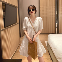 sandro tonali White gentle skirt new little man French sweet little incense style dress