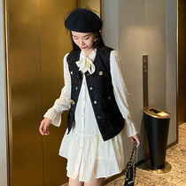 sandro tonali small fragrant wind coat female 2021 New socialite temperament Joker tweed waistcoat