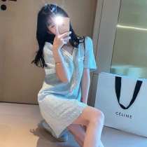 sandro tonali small fragrant dress female summer French little temperament gentle wind slim skirt