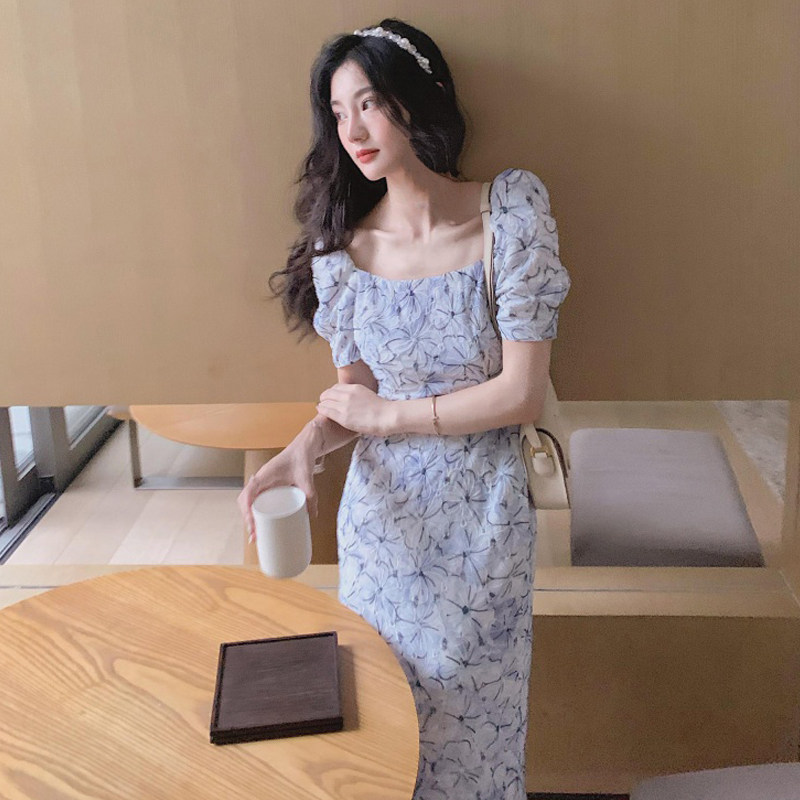 sandro tonali spring and summer chic floral style first love retro gentle wind and sweet and crummy floral dress women