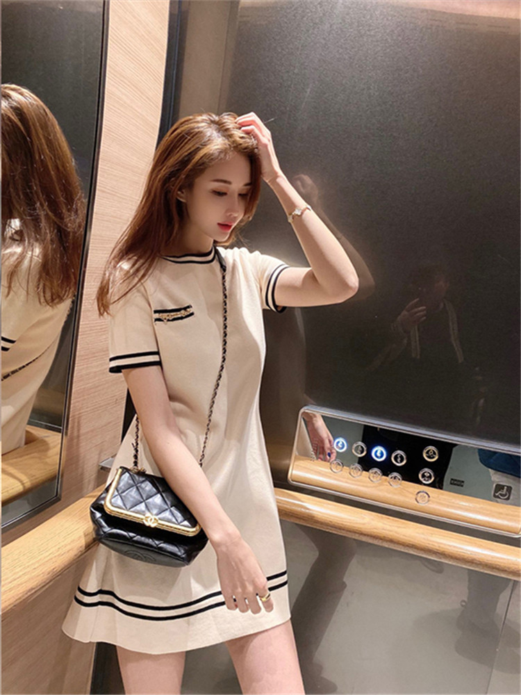sandro tonali small fragrant wind knit skirt Summer French style Temperament Design Sensation Little crowdsourced women