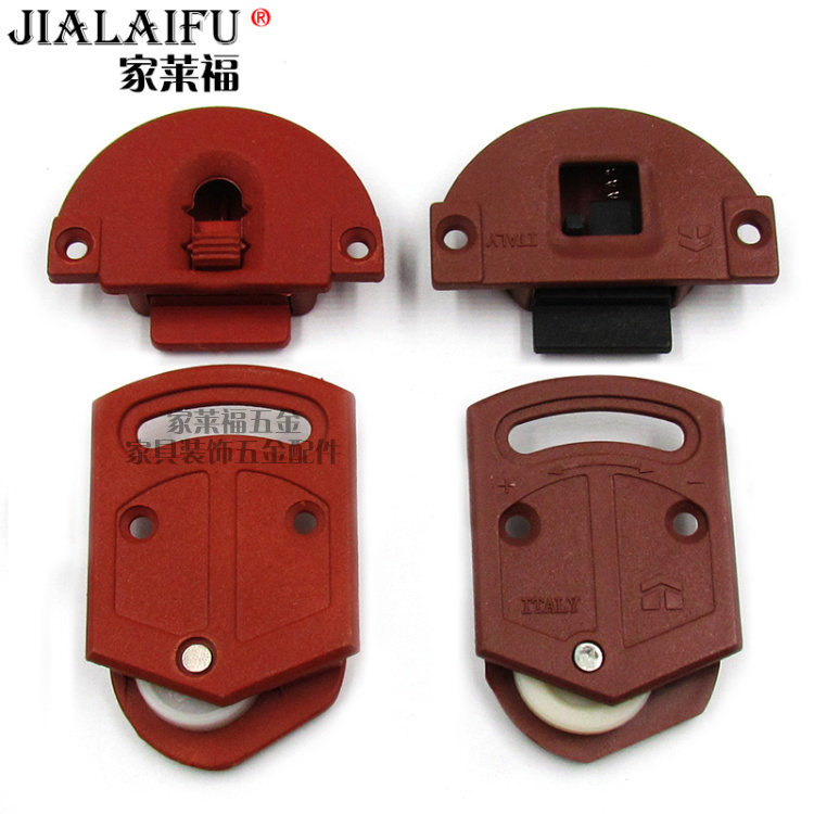 Home Lefoe Hardware ABS Plastic Trip Door Wheel Transfer Door Wheel Top Beading Overall Closet Cabinet Door Guide Pulley Traction Wheels