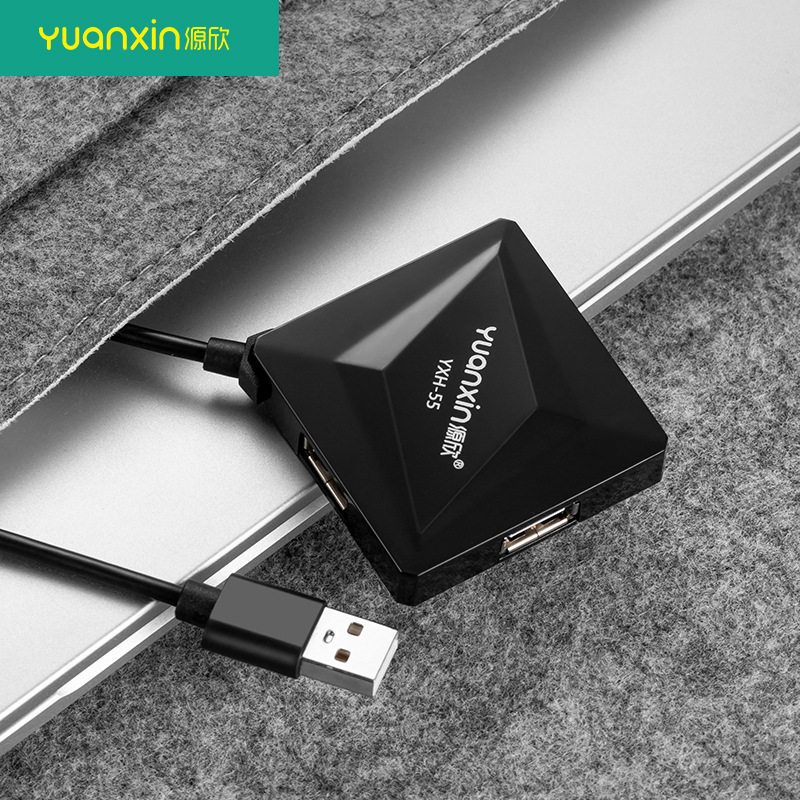 Source Xin USB Extension Cord USB Hub Augers HUB 2 0 High Speed Four-Mouth Notebook Usb Multiport Sub-Hub Mobile Phone One Drag Triple Expand Dock On-board Charge Expansion Dock