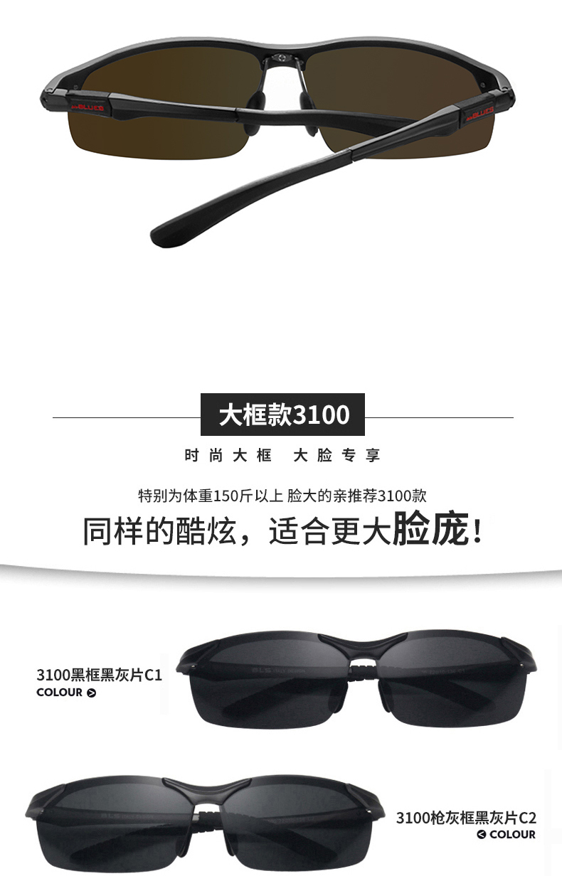 Kính mát Nam Phân Cực Kính Cận Thị Mắt Sunglasses Cá Tính Dòng 2018 Lái Xe Lái Xe Lái Xe Câu Cá Gương