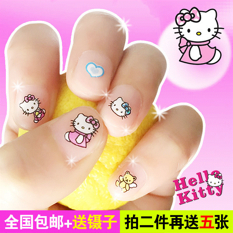 儿童环保无毒防水指甲贴纸小孩孕妇指甲贴指甲甲贴粘贴花