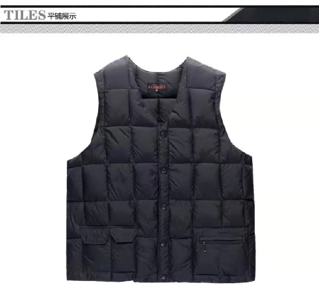 Trung niên mùa thu và mùa đông ấm áp vest kích thước lớn trung niên cha nam áo gió gió vest lụa