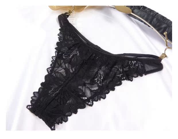 3 túi Quần ren nữ gợi cảm T Quần Thongs Đồ lót trong suốt S-M-L-XL quần boxer