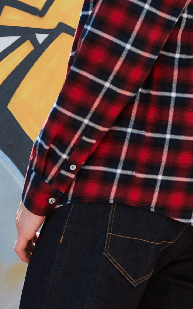 [3 miễn phí 1] Xu hướng Jack Jones kiểm tra quần áo sơ mi cotton dài tay mỏng manh M | 217305524 áo sơ mi nam đẹp 2020