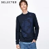 Dưới kệ | Slade cotton thời trang giản dị khâu cổ tròn áo len nam dài tay S | 41734D503 áo hoodie rộng Áo len