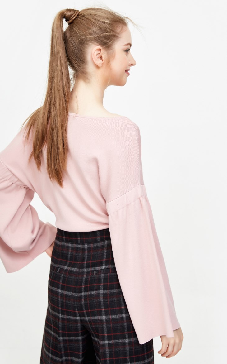[3 miễn phí 1] Vero Moda cổ tròn rộng tay áo rộng tay áo len áo len nữ | 317424525 áo nữ trung niên