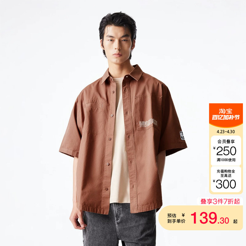 Tq Area Jack & Jones Autumn and Winter Nba Collaboration Warriors Team Sports Pure Cotton Turn-Down Collar Short-Sleeve Shirt