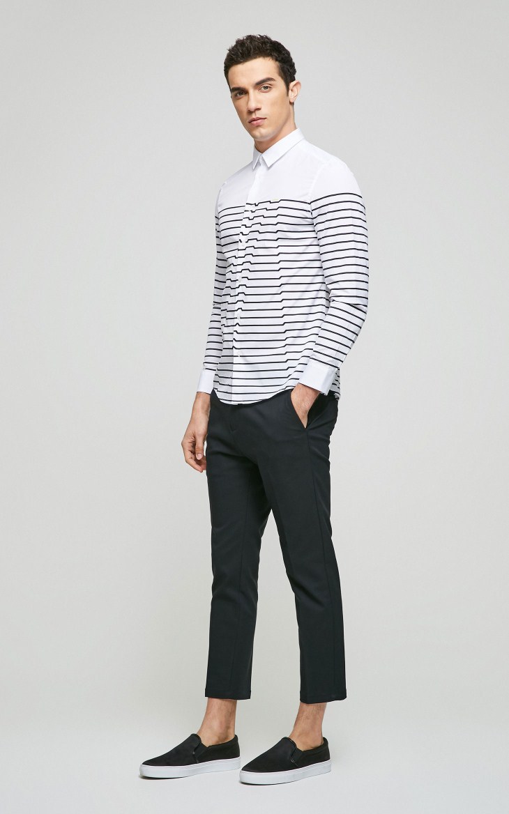 JackJones Jack Jones Cotton In áo sơ mi dài tay C-217105508 áo sơ mi khoác ngoài