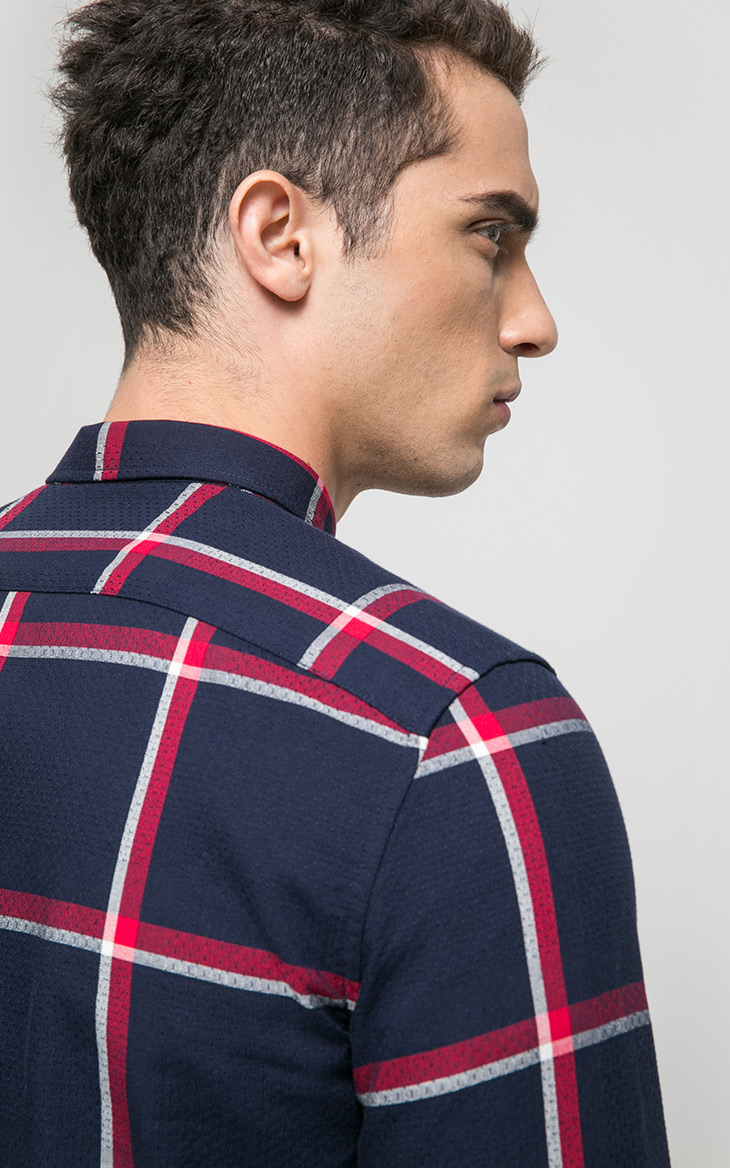 JackJones Jack Jones màu kiểm tra áo sơ mi nam dài tay E | 217105511 so mi nam