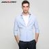 JackJones Jack Jones áo cotton mỏng cắt tay áo S | 217131502 áo sơ mi xanh dương Áo