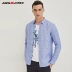 JackJones Jack Jones Linen Áo sơ mi nam dài tay màu rắn E-217105552 áo sơ mi caro nam Áo