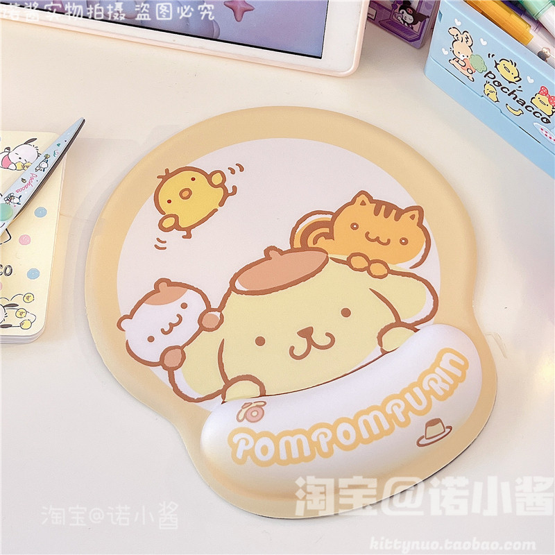 Коврик для мыши 卡通可爱硅胶加厚护腕鼠标垫库洛米大耳狗卡通游戏手枕软胶鼠标垫 OTHER