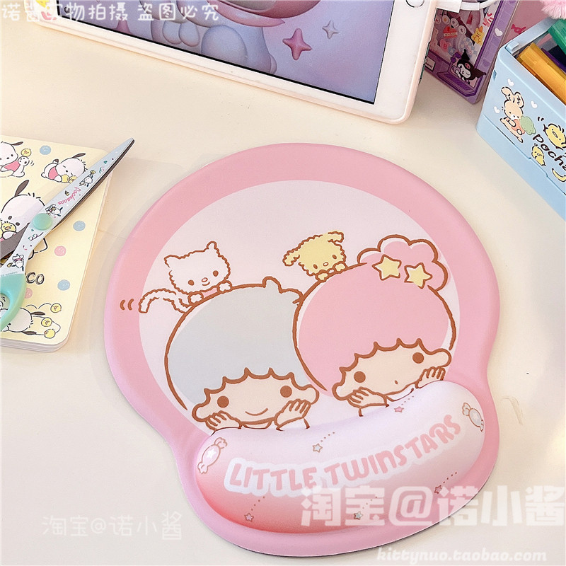 Коврик для мыши 卡通可爱硅胶加厚护腕鼠标垫库洛米大耳狗卡通游戏手枕软胶鼠标垫 OTHER